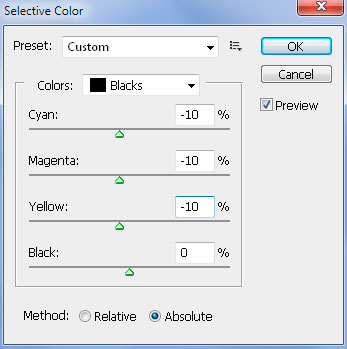 Инструмент фотошопа selective color